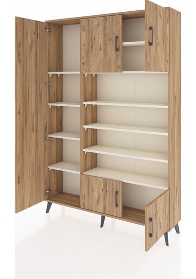 Arges Dolap 10 Raflı 5 Kapaklı 132x30x195 Çam-çam/aytaşı Çam Arges Dolap 10 Raflı 5 Kapaklı 132x30x195 Çam-çam/aytaşı Çam