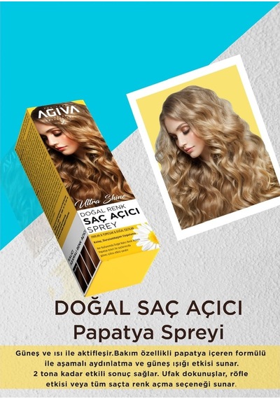 Agiva Doğal Renk Açıcı Saç Spreyi 150 Ml (547648389) Agiva Doğal Renk Açıcı Saç Spreyi 150 Ml (547648389)