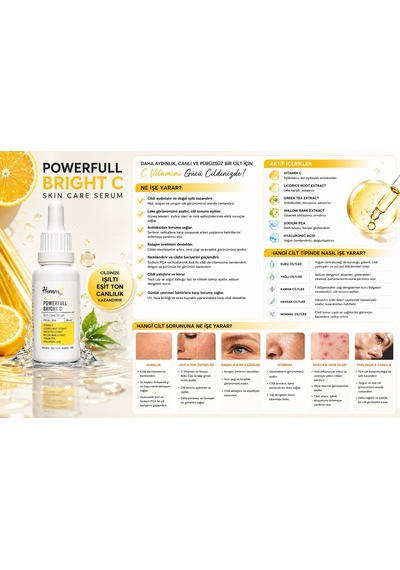 Homm Life Bright C İnce Çizgi Görünümünü Azaltan Serum 30 ML