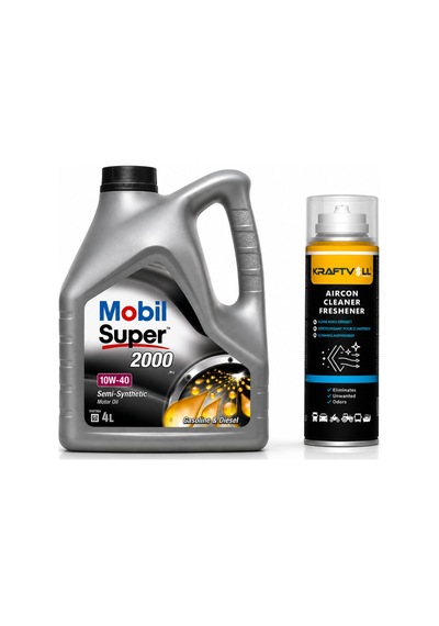 Mobil Süper 2000 X1 10W-40 Motor Yağı 4 L + Klima Bombası 200 ML