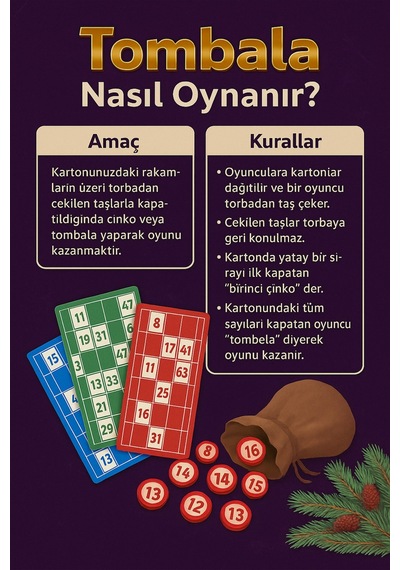 Hediye Zeka Oyunları 3 Lü Yılbaşı Oyun Seti Tombala + Kızma Birader + Solo Test