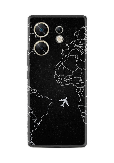 Poco X6 5g Kılıf Desenli Silikon Platinium Series Black Plane 1868