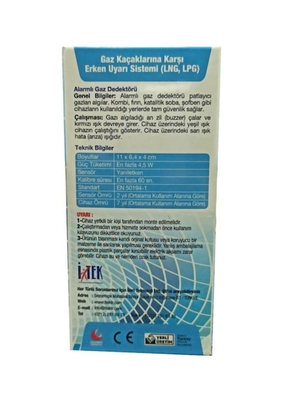 İtek Nys-3 Doğalgaz Alarm Cihazı Gaz Dedektörü