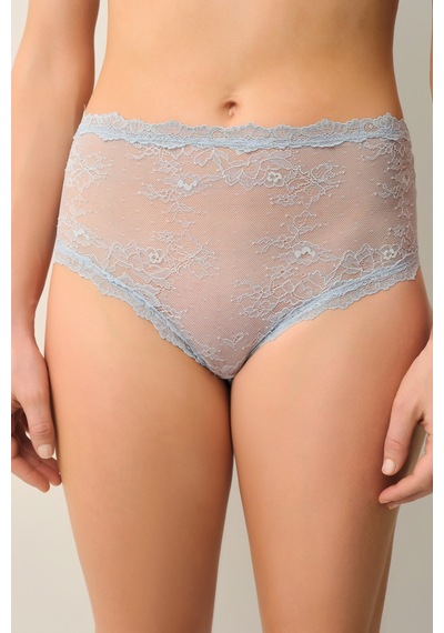 Suwen Cosmopolitan Yüksek Bel Dantelli Slip Külot St4453601a015 Mavi