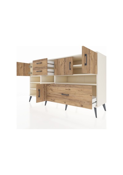 Kronos Konsol 7 Raflı 3 Çekmeceli 4 Kapaklı 176x59x99 Aytaşı-çam Atlas Çam - Aytası