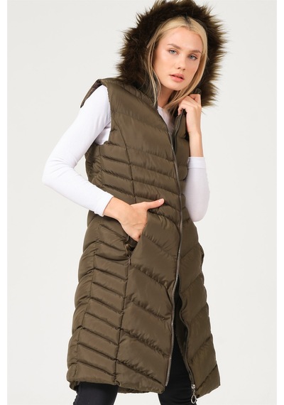 Dewberry Bayan Yelek Z6725 Açık Haki