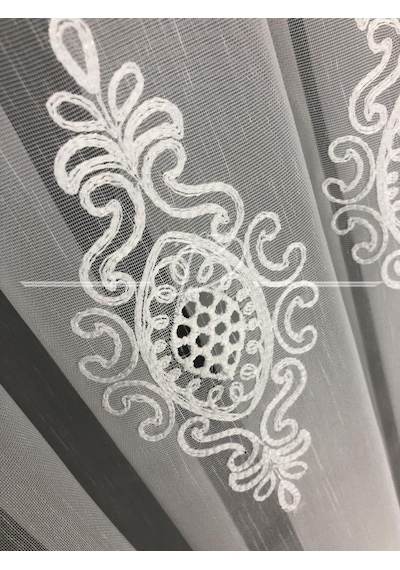Tül Perde Taç Marka Ekselans Desen Serpme Suzene Motif Çok Renkli