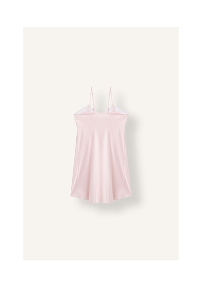 Defacto Regular Fit V Yaka Dantel Detaylı Saten Askılı Elbise H9018ax26aupn26 Pembe-pn26