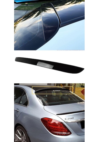 Mercedes C Serisi W205 Cam Üstü Piano Black Spoiler