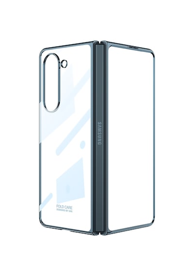 Samsung Uyumlu,  Galaxy Z Fold 5 Kılıf Zore Full Camlı Kıpta Kapak Renksiz