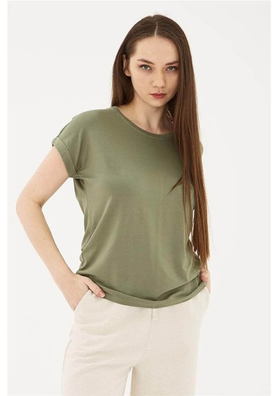 Fashion Friends Kadın T-shirt Haki 24y0194k1 24ye21000011 E2173