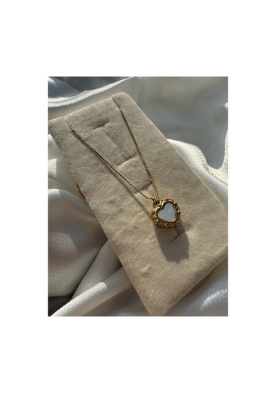 Reversible Heart Kalpli Kolye Altın