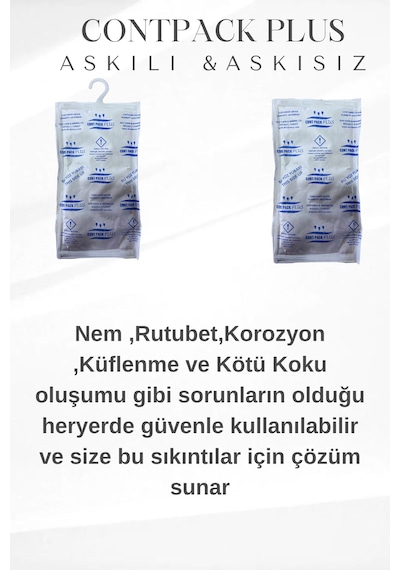 Contpack Askısız Nem Alıcı Rutubet Engeller Konteyner Kurutucu