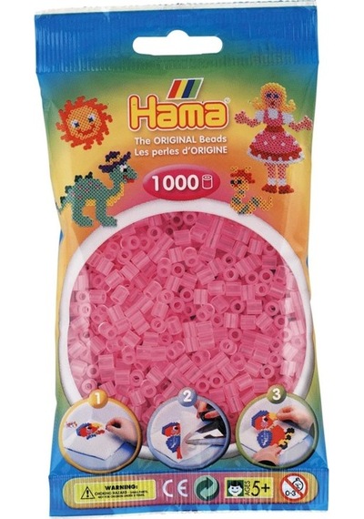 1.000'Lik Hama Midi Boncuk - Şeffaf Pembe