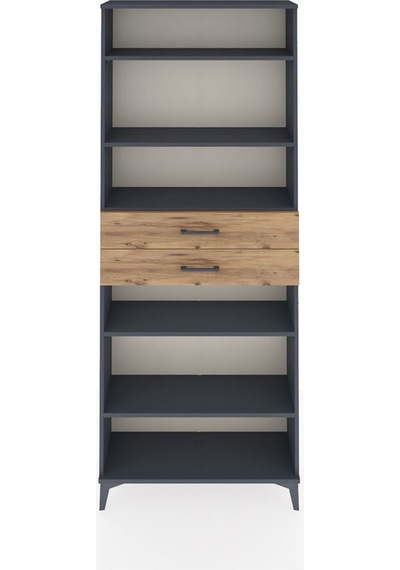 Arges Dolap 5 Raflı 2 Çekmeceli 88x30x221 Antrasit-çam Antrasit Arges Dolap 5 Raflı 2 Çekmeceli 88x30x221 Antrasit-çam Antrasit