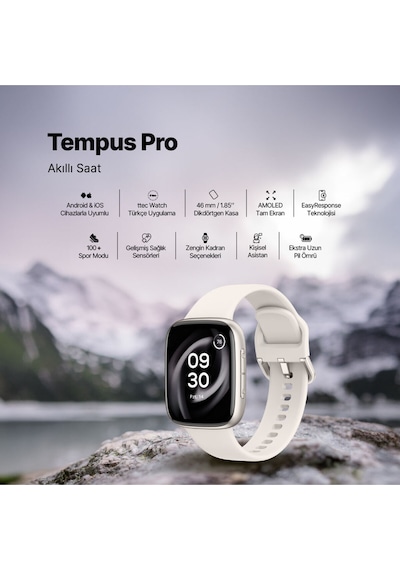 Ttec 2S14WV1 Tempus Pro 46 MM Amoled Ekranlı Dikdörtgen Kasa Akıllı Saat