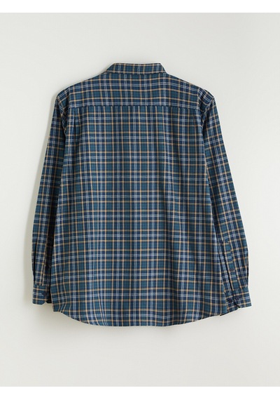 Lcwaıkıkı Classic Yeşil Büyük Beden Regular Fit Uzun Kollu Ekose Gabardin Erkek Gömlek