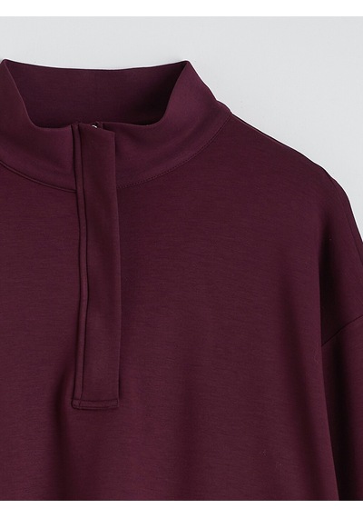 Lcw Everyday Mürdüm Dik Yaka Kadın Sweatshirt Tunik