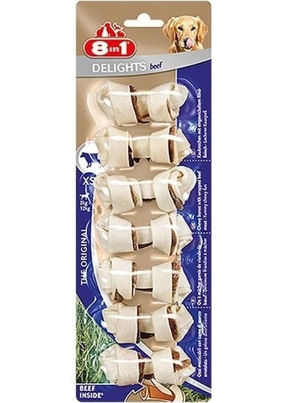 8in1 Delights Bones Biftekli Köpek Kemik Ödülü Xsmall 84 Gr