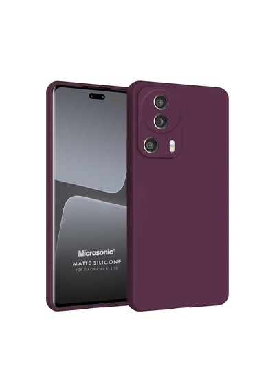 Matte Silicone Xiaomi Mi 13 Lite İçin Kılıf Mor Mi 13 Lite İle Uyumlu Kılıf - Mor