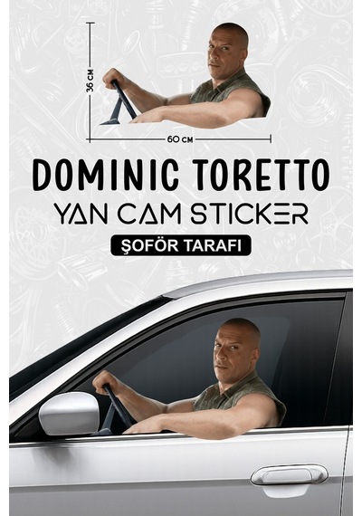 Domınıc Toretto Yan Cam Sticker Şoför - 851663782