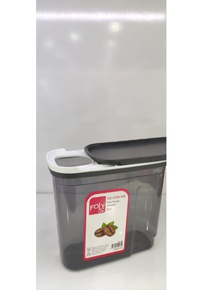 1.8 Litre Poly Erzak Saklama Kabı Kızaklı Kapak Royaleks-bnm-0650 Abanoz