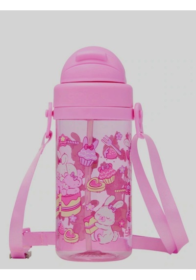 Out & About Teeny Tiny -tavşan Desenli Kreş Boy Suluk 400ml Pembe