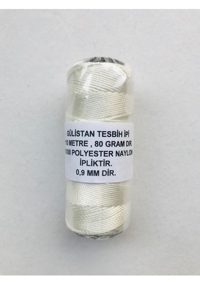 Makaralı Kalın Tesbih İpi.Beyaz..110 Metre