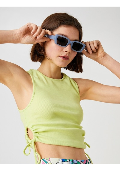 Koton Crop Atlet Halter Yaka Pencere Detaylı Yeşil 2sal30280ık 2SAL30280IK780 Yeşil