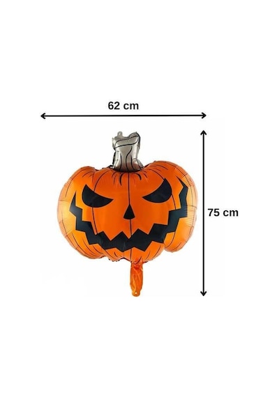 Bal Kabağı Büyük Boy 62x75 Cm Folyo Balon Halloween Cadılar Bayramı Parti Malzemesi