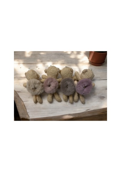 Ayıcıklı Peluş Lastik Simit Toka Mor - 673862609 Mor