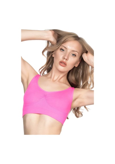 Neon Fuşya Mı Emay 4005 Soft Kalın Askı Büstiyer Neon Fuşya