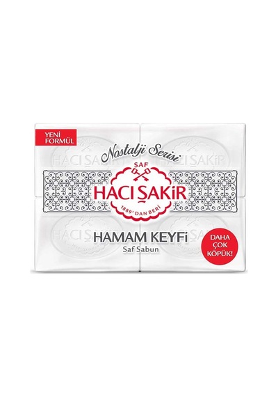 Hacı Şakir Hamam Keyfi Kalıp Sabun 800 Gr 2 Li Beyaz sabun