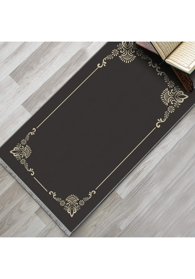 Evaşk Namazlık Dokuma Halı Kaymaz Muslumana Seccade80 x 130 Kahverengi EVASK806A80