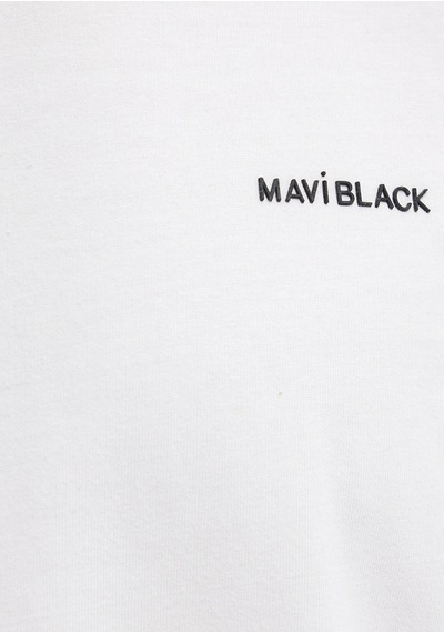 Mavi - Mavi Black Omuz Detaylı Ekru Tişört 0612689-70057