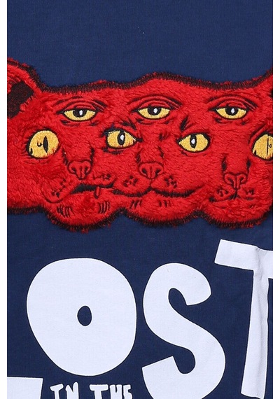 Wessi Lacivert Baskılı Desenli Bisiklet Yaka Sweatshirt Lacivert Wessi Lacivert Baskılı Desenli Bisiklet Yaka Sweatshirt Lacivert