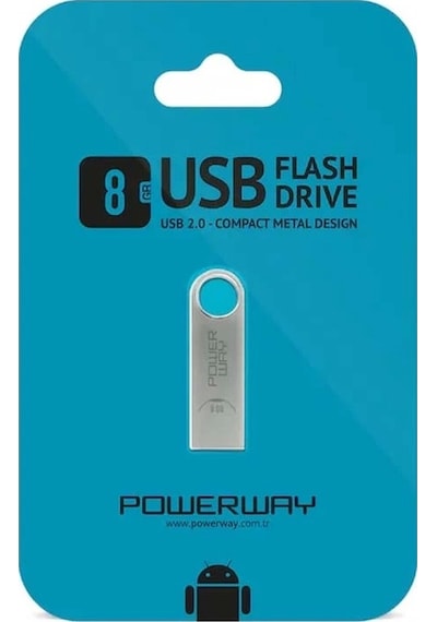 Powerway 8gb Usb Bellek - Metal 8 Gb Flash Bellek