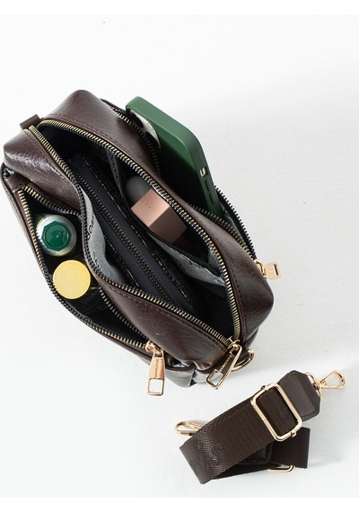 Sanmorris Ss 1441 Kadın Omuz Çantası Kol Çantası Çapraz Çanta Kahverengi