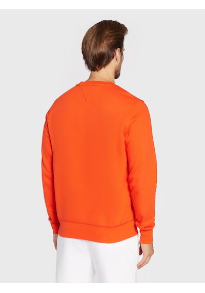 Tommy Hilfiger Sıfır Yaka Sweatshirt Turuncu