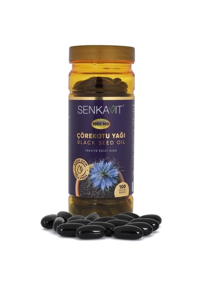 Senkavit 1000 MG Bitkisel Çörekotu Yağı Bitkisel Gıda Takviyesi 100 Kapsül