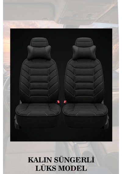 Jeep Grand Cherokee 2005 Uyumlu Premium Lüks Siyah Renk 2 Adet Minder Ve Yastık