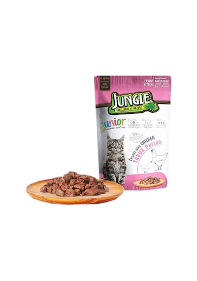 Jungle Tavuklu Pouch Yavru Kedi Konservesi 85 G