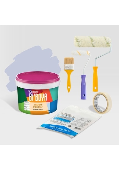 Bi Boya Tek Oda Boyama Seti 2.5 L Lila