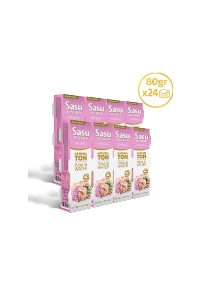 Sasu Light Suda Ton Balığı Bütün Dilim 1 Koli 24 x 80 G