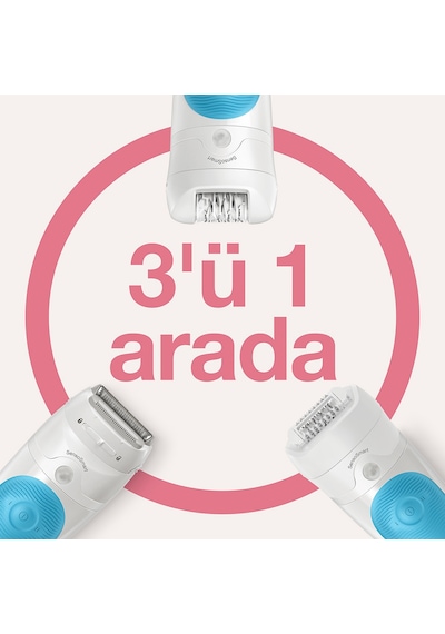 Braun Silk-Epil 5 5605 3'ü 1 Arada Senso Smart Epilatör