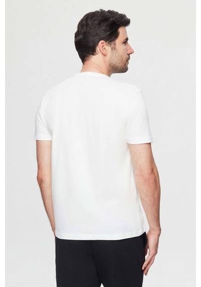 D's Damat Regular Fit Beyaz Baskılı %100 Pamuk T-shirt 2EC14ORT05214 Beyaz