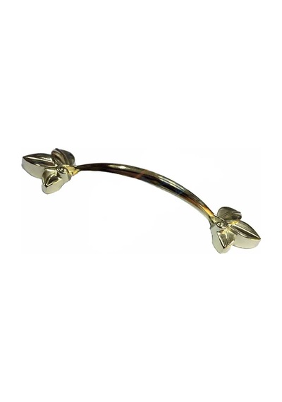 Dekoratif Zamak Yaprak Kulp - 96mm, Sarı, 100 Adet Çok Renkli