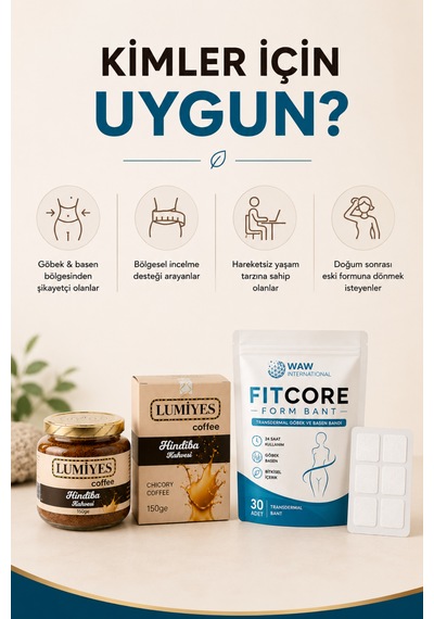 Waw Fıtcore 30 Adet Form Bant + 150g Lumiyes Hindiba Kahvesi Kombini