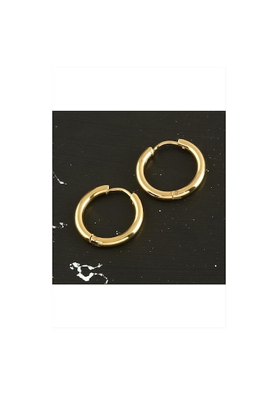 Çelik - 24 - Halka Küpe 1,5 Cm - Shophnrl - - Sarı