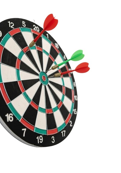 Mey İthalat 15 İnç Dart Tahtası Seti Dayanıklı Yapı 4 Metal Dart Oku